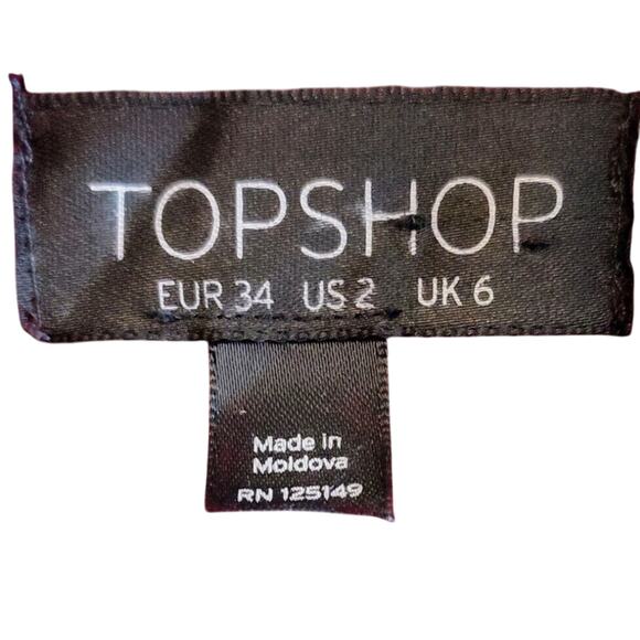 TOPSHOP Women's Shift Mini Dress Size 2 Red/ Black V-Neck Flight Attendant Style - Picture 3 of 5